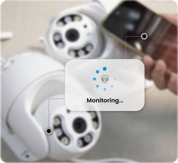 CCTV camera AI monitoring via phone