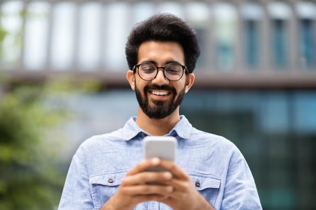 user using smart camera monitoring from phone